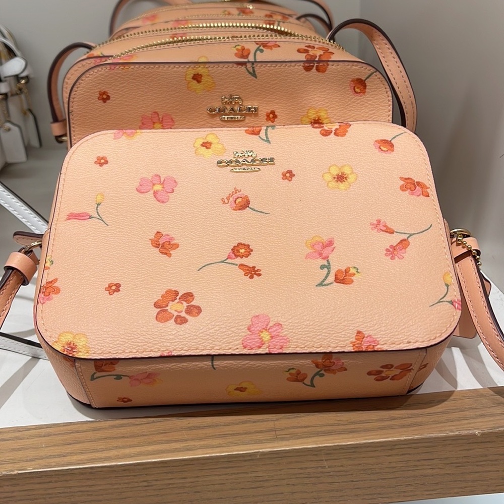 Coach c8699 Mini Camera Bag With Mystical Floral Print Faded Blush Multi - Picture 2 of 16